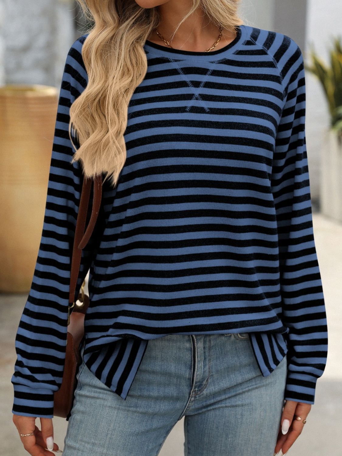 Women’s Classic Striped Long Sleeve Tee – Everyday Comfort with a Timeless Look - Fashlot