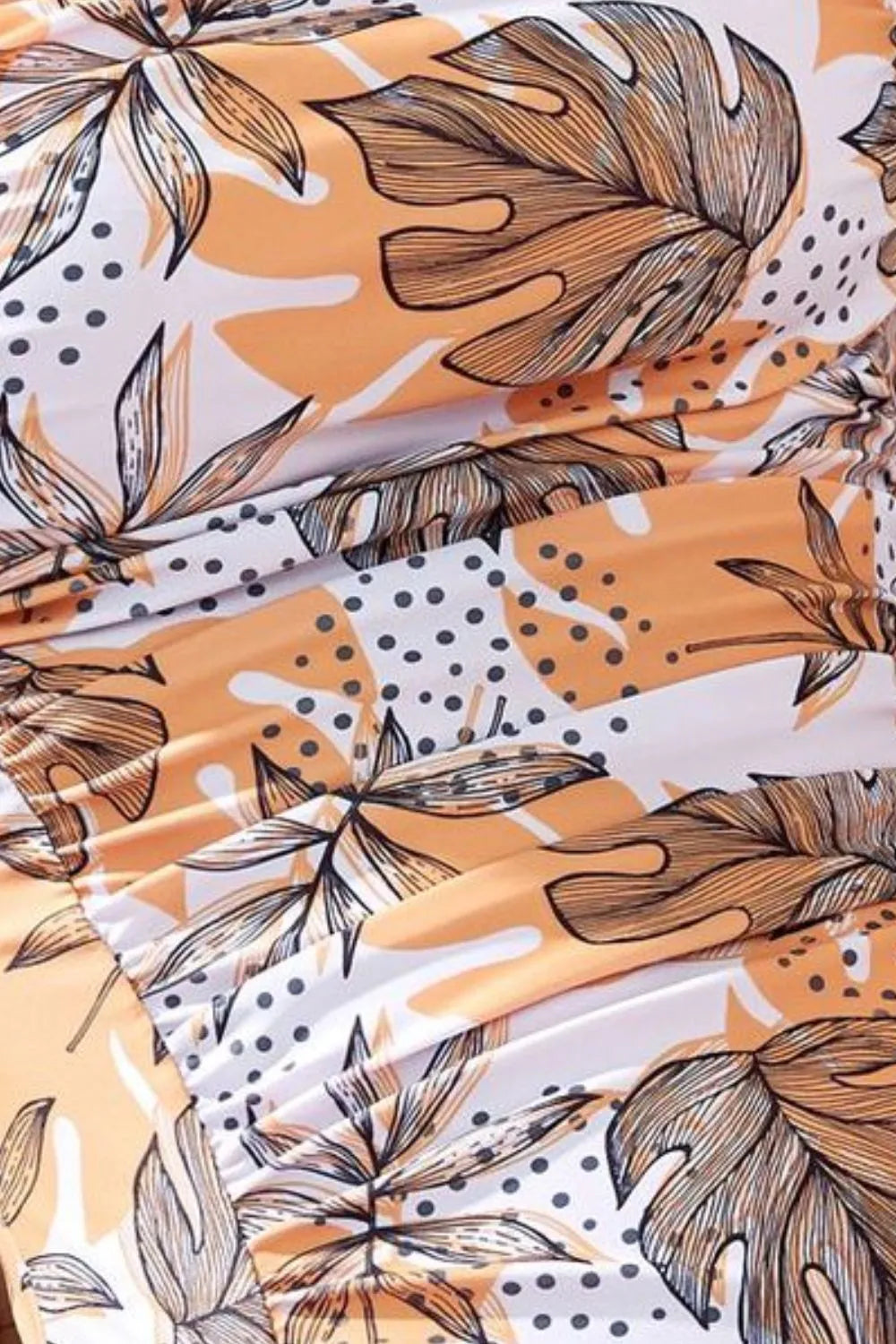 Square Neck Printed One-Piece Swimwear & Cover-Up Set – Stylish, Comfortable, and Beach-Ready - Fashlot