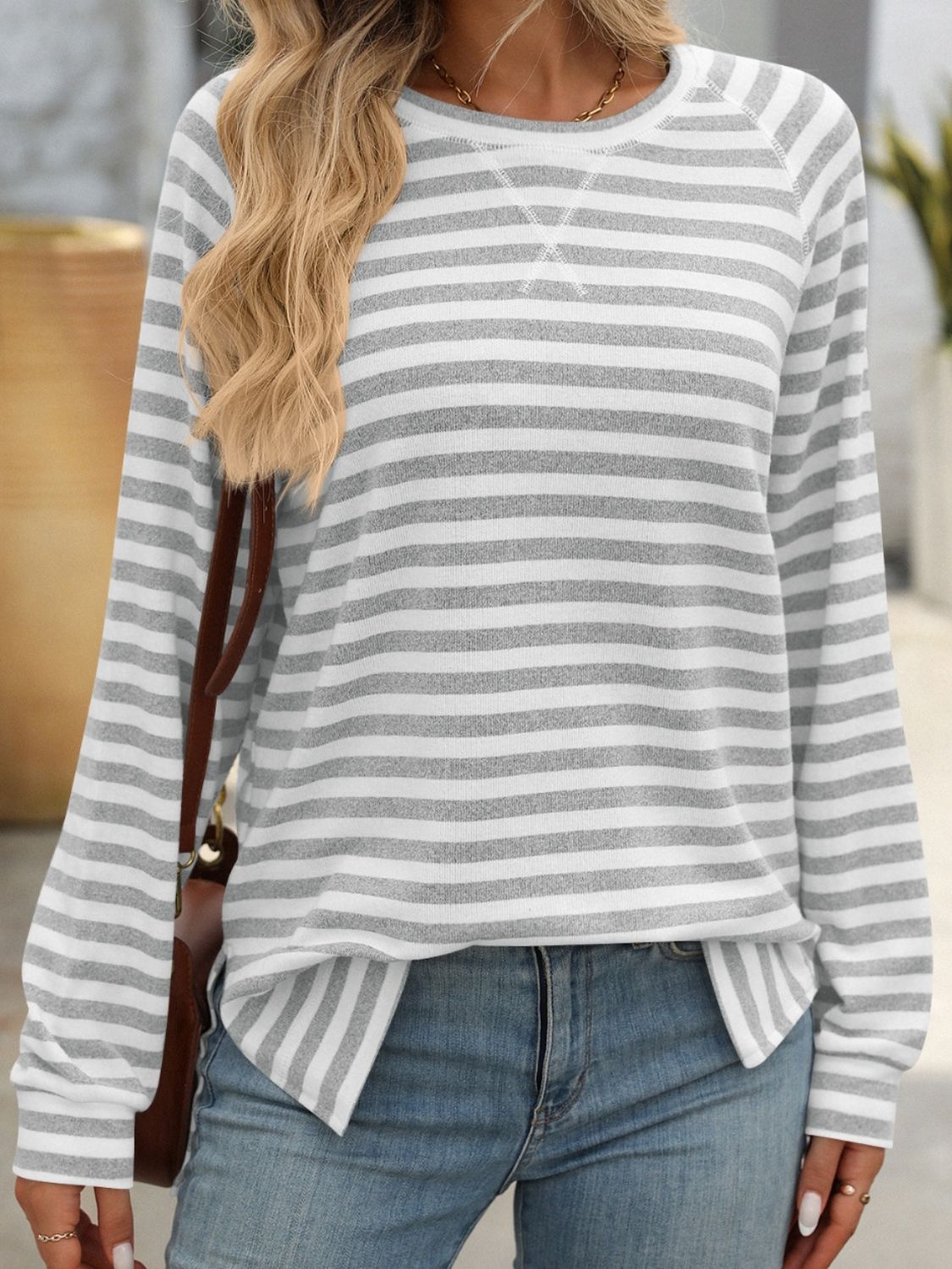 Women’s Classic Striped Long Sleeve Tee – Everyday Comfort with a Timeless Look - Fashlot