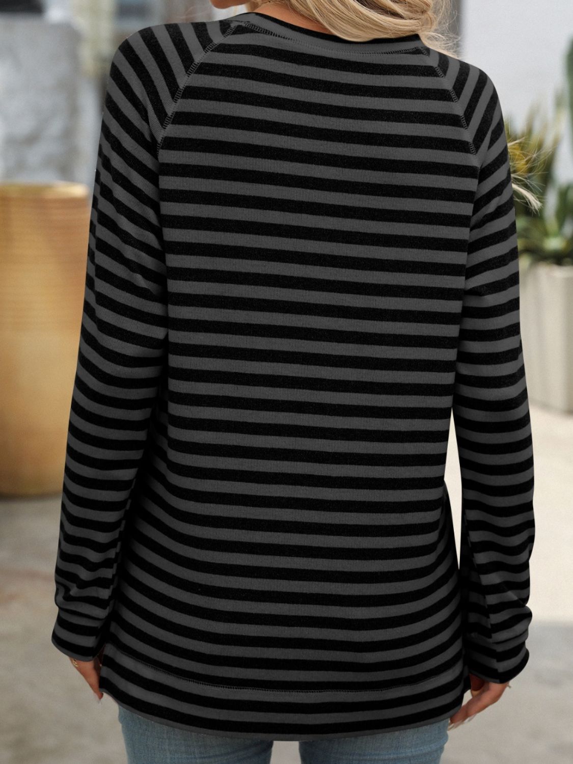 Women’s Classic Striped Long Sleeve Tee – Everyday Comfort with a Timeless Look - Fashlot