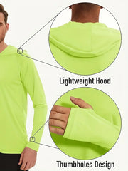 Men’s Lightweight Casual Long Sleeve Breathable UV-Proof Sun Protection Quick Dry Hoodie - Fashlot 