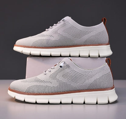 Lightweight Woven Mesh Lace-Up Casual Men’s Shoes – Everyday Comfort with Effortless Style - Fashlot
