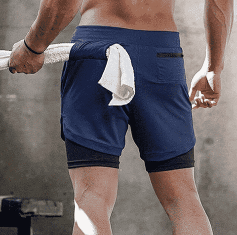 Men's Quick-Dry 2 in 1 Multi-pocket Shorts For Gym Workouts Fitness Running Sports - Fashlot 