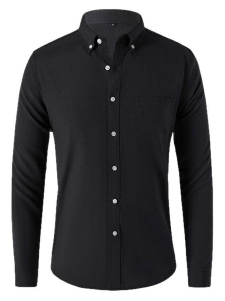 Men's Plus Size Button Down Collared Neck Shirt - Fashlot
