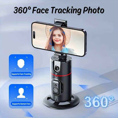 Best Portable 360° View Face Tracking Phone Holder With Remote for Hands Free Zoom Video Calls Live Streaming Home Fitness Workouts Makeup Tutorials Cooking Demos Outdoor Activities - Fashlot 