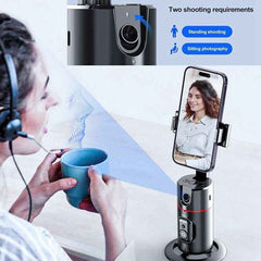 Best Portable 360° View Face Tracking Phone Holder With Remote for Hands Free Zoom Video Calls Live Streaming Home Fitness Workouts Makeup Tutorials Cooking Demos Outdoor Activities - Fashlot 