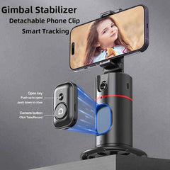 Best Portable 360° View Face Tracking Phone Holder With Remote for Hands Free Zoom Video Calls Live Streaming Home Fitness Workouts Makeup Tutorials Cooking Demos Outdoor Activities - Fashlot 