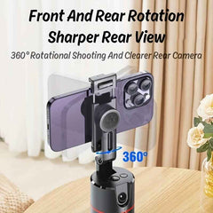 Best Portable 360° View Face Tracking Phone Holder With Remote for Hands Free Zoom Video Calls Live Streaming Home Fitness Workouts Makeup Tutorials Cooking Demos Outdoor Activities - Fashlot 