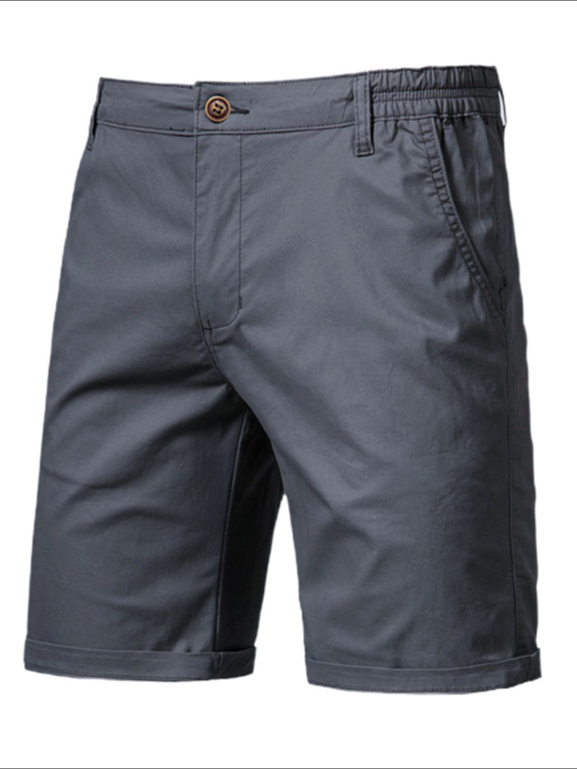 Men's Casual Elastic Waist Shorts with Pockets - Fashlot