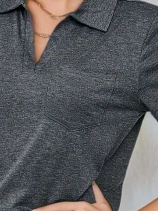 Classic Johnny Collar Short Sleeve T-Shirt - Fashlot 