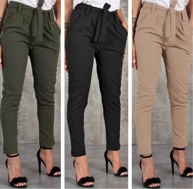 Women’s High-Waist Slim Fit Pants – Work, Travel, Business, Casual - Fashlot