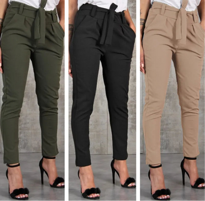 Women’s High-Waist Slim Fit Pants – Work, Travel, Business, Casual - Fashlot