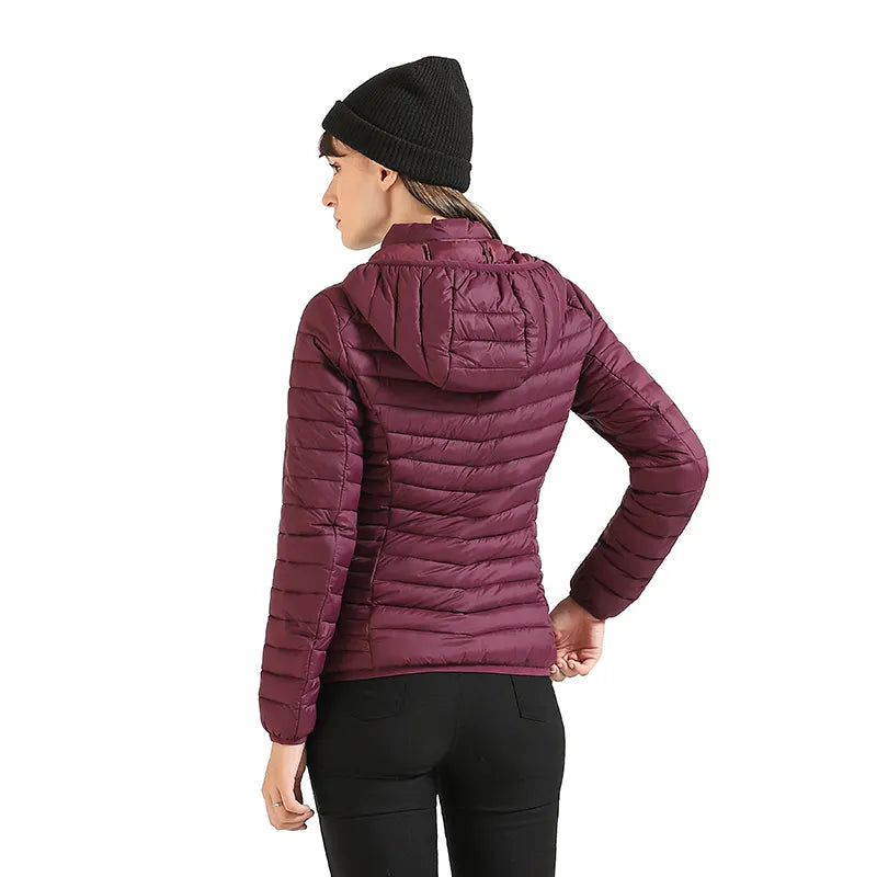 Ultra lightweight Warm Puffer Hoodie Jacket For Women - Fashlot