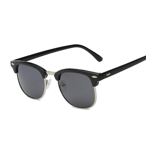 Classic Semi-Rimless Vintage Men's Polarized Retro Fashion UV400 Sunglasses - Fashlot