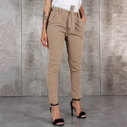 Women’s High-Waist Slim Fit Pants – Work, Travel, Business, Casual - Fashlot