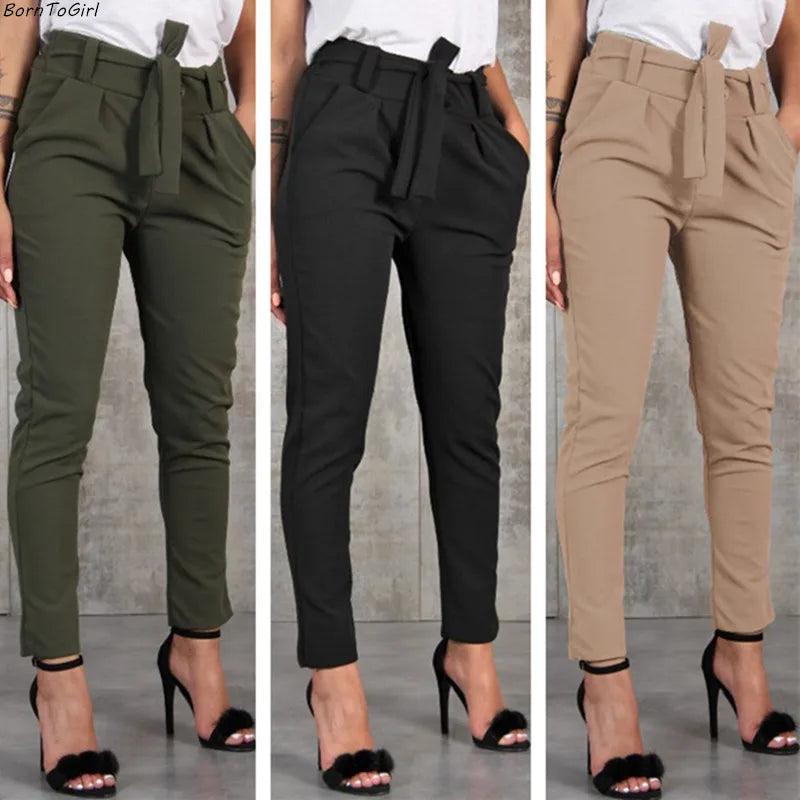 Women’s High-Waist Slim Fit Pants – Work, Travel, Business, Casual - Fashlot