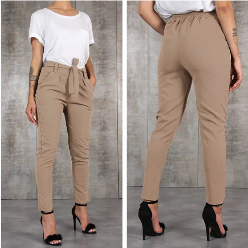 Women’s High-Waist Slim Fit Pants – Work, Travel, Business, Casual - Fashlot