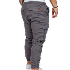 Men's Solid Color Casual Cargo Jogging Pants- Fashlot 