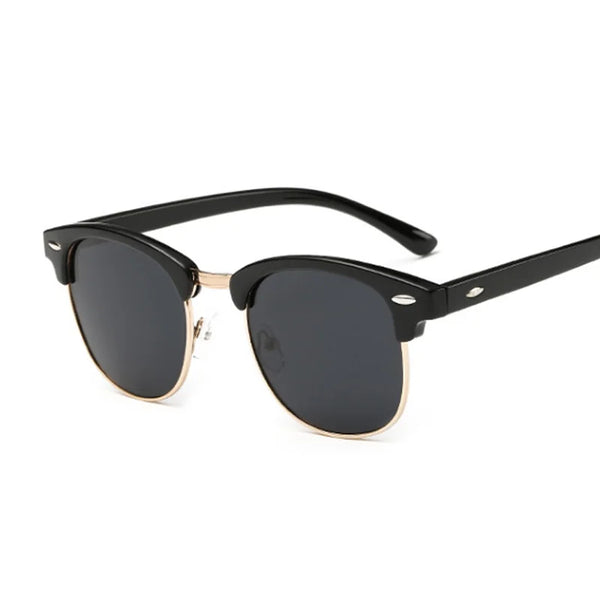 Classic Semi-Rimless Vintage Men's Polarized Retro Fashion UV400 Sunglasses - Fashlot