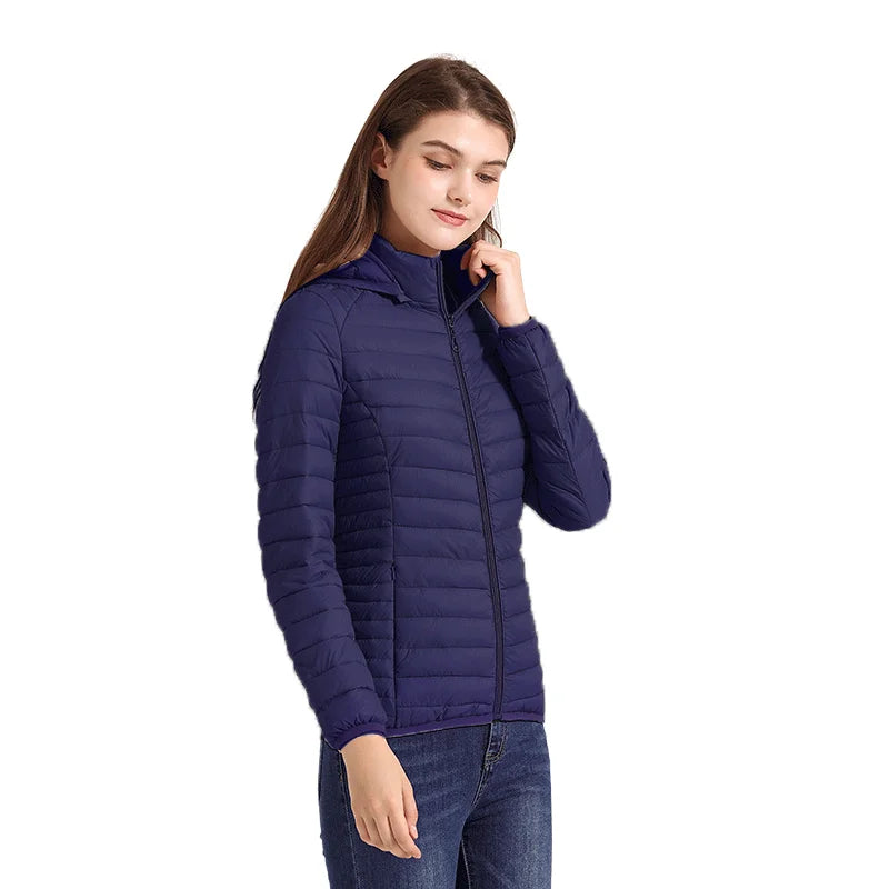 Ultra lightweight Warm Puffer Hoodie Jacket For Women - Fashlot