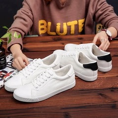 Spring Summer Men Casual Soft Leather Low Top Laceup Shoes - Fashlot 