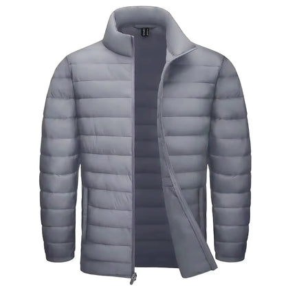 Casual Men's Stand Collar Water-Resistant Lightweight Puffer Jacket - Fashlot