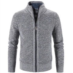 Knitted Men's Wool Slim Fit Zipper Cardigan Sweater - Fashlot