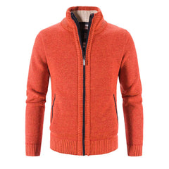 Knitted Men's Wool Slim Fit Zipper Cardigan Sweater - Fashlot