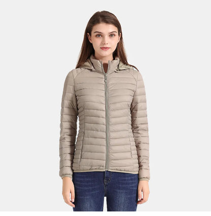 Ultra lightweight Warm Puffer Hoodie Jacket For Women - Fashlot