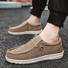 Lightweight Breathable Casual Spring Autumn Comfortable Canvas Slip-On Boat Shoes For Men - Fashlot