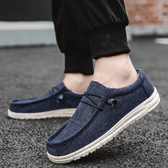 Lightweight Breathable Casual Spring Autumn Comfortable Canvas Slip-On Boat Shoes For Men - Fashlot