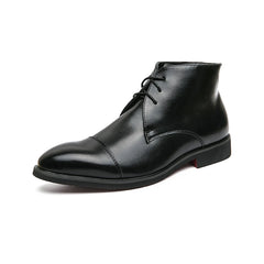 Men’s Luxury Leather Dress Boots – Pointed Toe, High-Top, Formal & Event Wear - Fashlot