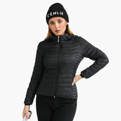 Ultra lightweight Warm Puffer Hoodie Jacket For Women - Fashlot