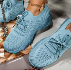 Women's Mesh Breathable Casual Lace-up Sneakers - Fashlot