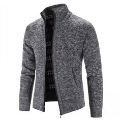 Knitted Men's Wool Slim Fit Zipper Cardigan Sweater - Fashlot