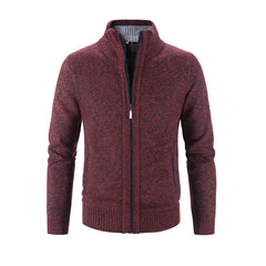 Knitted Men's Wool Slim Fit Zipper Cardigan Sweater - Fashlot