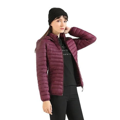 Ultra lightweight Warm Puffer Hoodie Jacket For Women - Fashlot