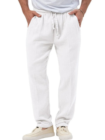 Men’s Plus Size Drawstring Waist Pants – Easy Fit, Stylish Texture, Everyday Comfort - Fashlot