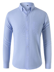 Men's Plus Size Button Down Collared Neck Shirt - Fashlot