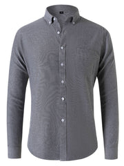 Men's Plus Size Button Down Collared Neck Shirt - Fashlot