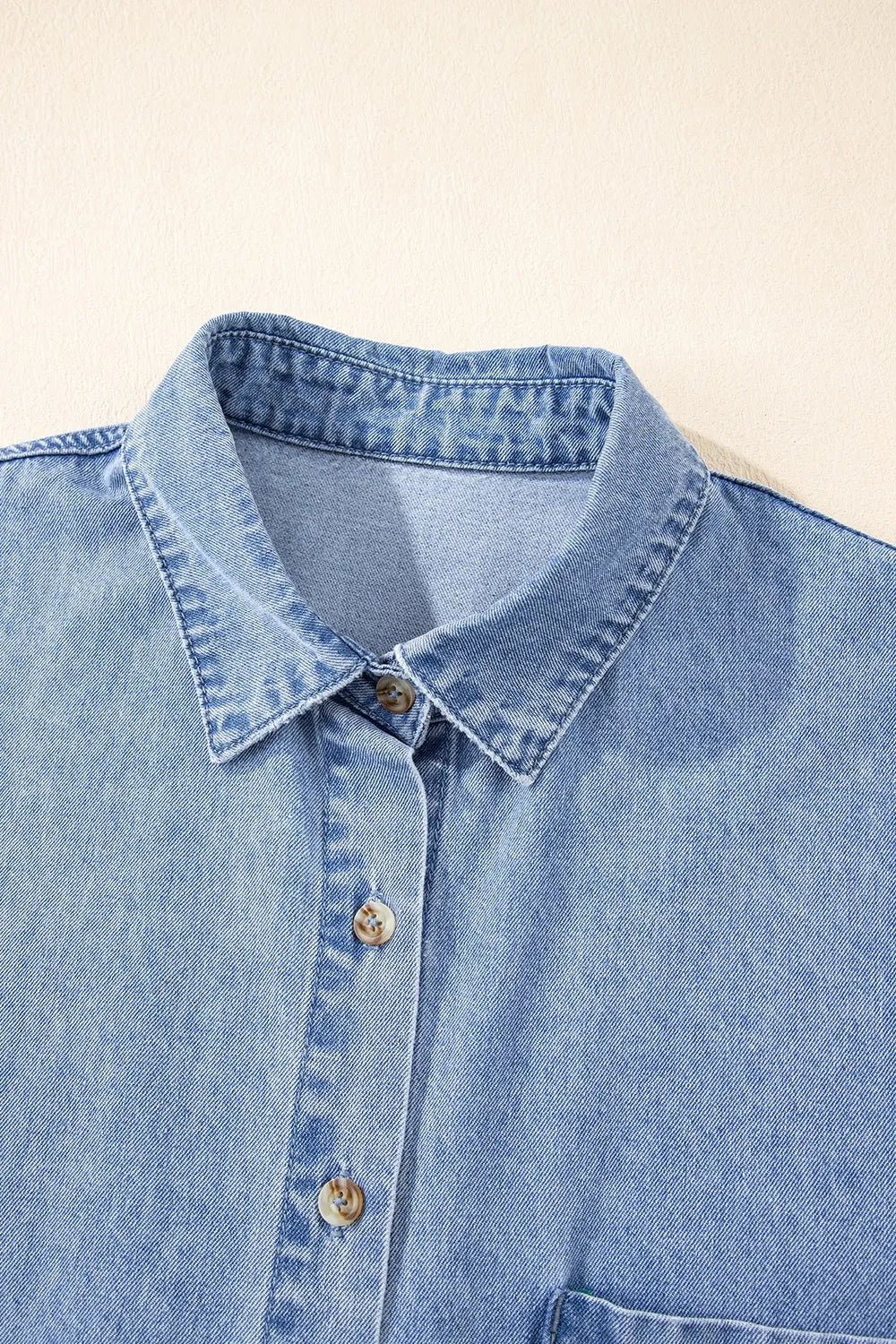 Women’s Button Down Short Sleeve Denim Dress - Classic, Clean, Effortless - Fashlot