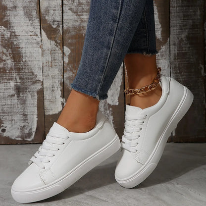 Women’s Round Toe Platform Sneakers – Elevated Comfort, Everyday Style, Easy to Wear - Fashlot