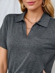 Classic Johnny Collar Short Sleeve T-Shirt - Fashlot 