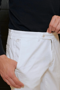 Men’s White Cotton Chinos – Lightweight, Stylish & Perfect for Warm Weather