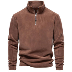 Men's Fall Winter Solid Color Warm Fleece Top - Fashlot