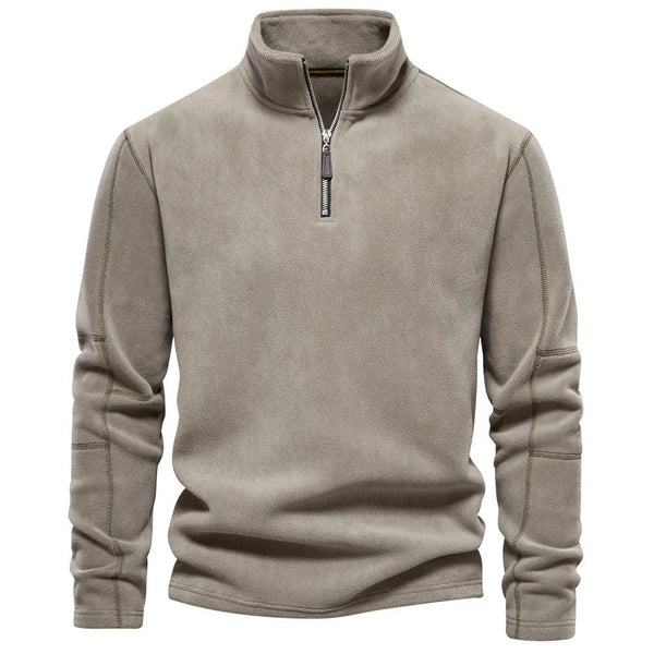 Men's Fall Winter Solid Color Warm Fleece Top - Fashlot