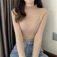 Soft Solid Color Women's Pullover Sweater - Fashlot