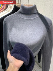 Women's Warm Elegant Pullover Turtleneck Sweater - Fashlot