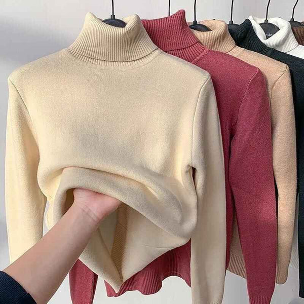 Women's Warm Elegant Pullover Turtleneck Sweater - Fashlot