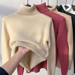 Women's Warm Elegant Pullover Turtleneck Sweater - Fashlot